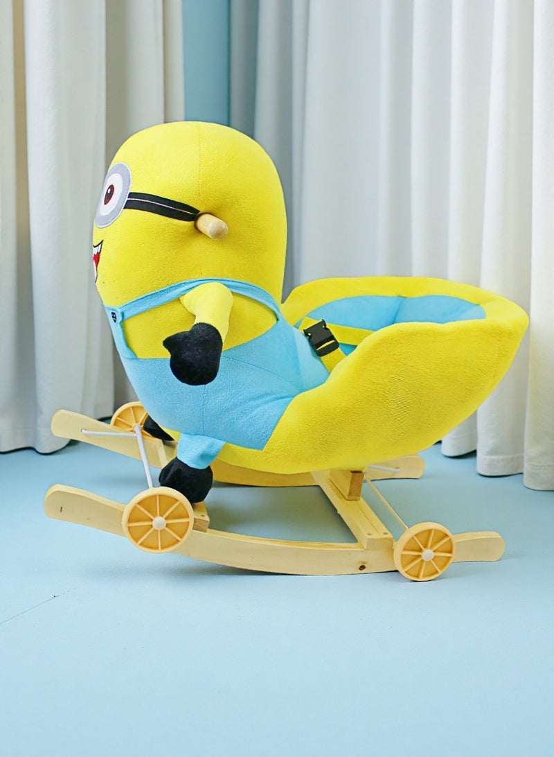 EASY FUTURE 2-in-1 Plush Rocking ME2 with Wheels Ride-On Rocker & Slider Toy for Toddlers and Kids - Image 1