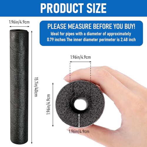 Quadafy 1 Pack Pipe Insulation Tube - 15.7 Snake Wrap Foam - Snake Wrap Foam Protection for Outdoor Indoor Swimming Pool Handle Water Pipe - Image 2