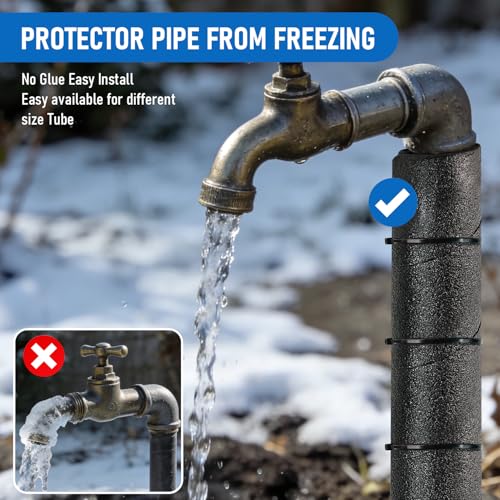 Quadafy 1 Pack Pipe Insulation Tube - 15.7 Snake Wrap Foam - Snake Wrap Foam Protection for Outdoor Indoor Swimming Pool Handle Water Pipe - Image 5