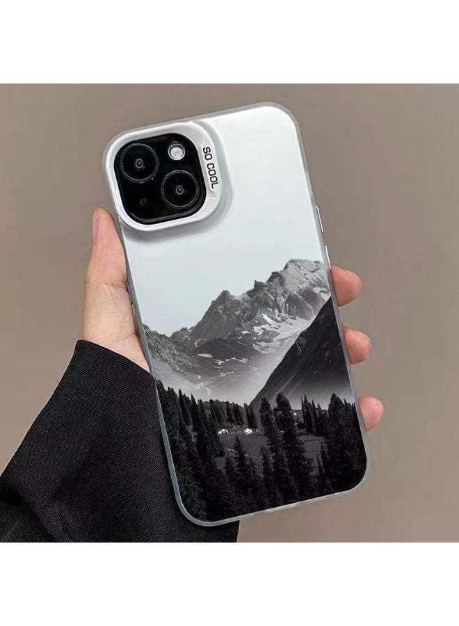 جراب iPhone 16 Pro Max بتصميم غابة وجبل بعيد - تصميم مناظر طبيعية، مقاوم للصدمات، مضاد للخدش، ومضاد لبصمات الأصابع، مصنوع من مادة TPU الناعمة - Image 1