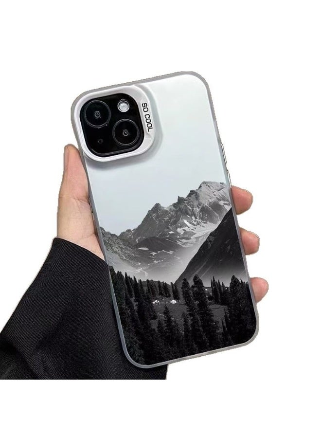 جراب iPhone 16 Pro Max بتصميم غابة وجبل بعيد - تصميم مناظر طبيعية، مقاوم للصدمات، مضاد للخدش، ومضاد لبصمات الأصابع، مصنوع من مادة TPU الناعمة - Image 3