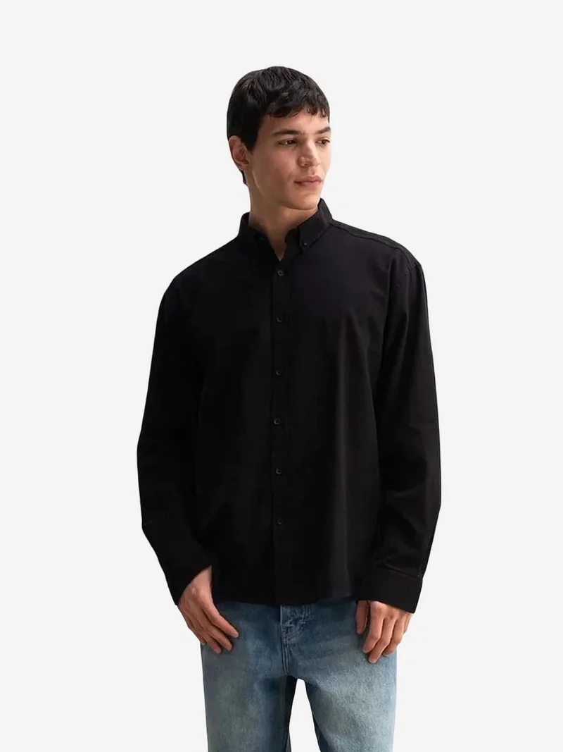 جيستو GIESTO Cotton Oversized Button-Up Shirt