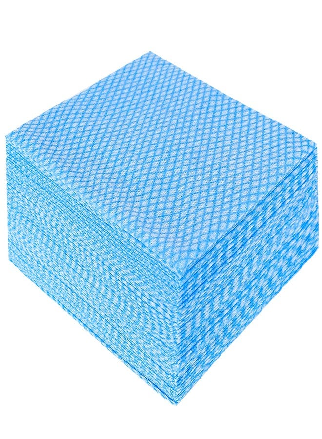 JEBBLAS Disposable Cleaning Towels and Dish Cloths, Reusable Towels,Handy Cleaning Wipes, 50 Count/Pack,Blue - Image 1