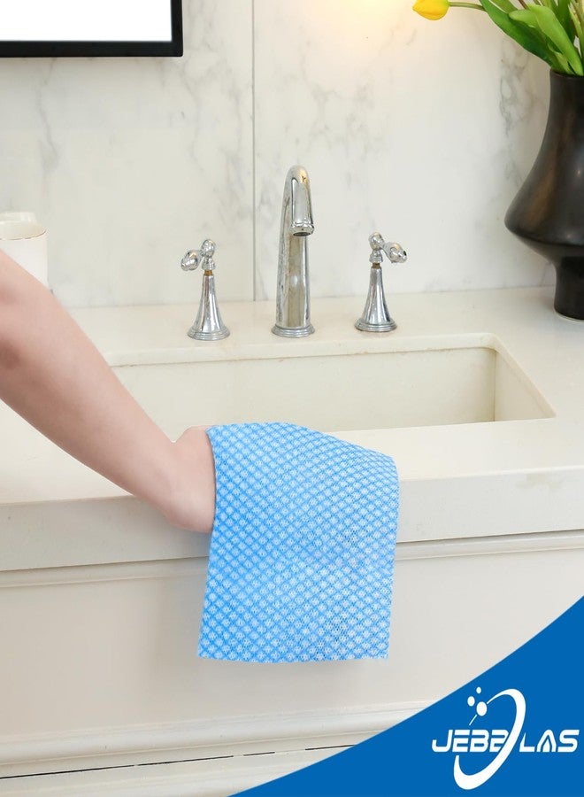 JEBBLAS Disposable Cleaning Towels and Dish Cloths, Reusable Towels,Handy Cleaning Wipes, 50 Count/Pack,Blue - Image 4