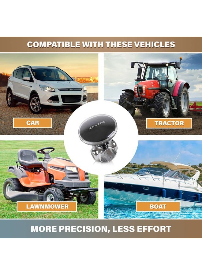 TopLife Steering Wheel Spinner Knob - Compatible With Any Steering Wheels - Smooth Brodie Suicide Knob for Autos, Tractors, Mowers, Boats - Manoeuver with Ease On Any Vehicle - Image 5