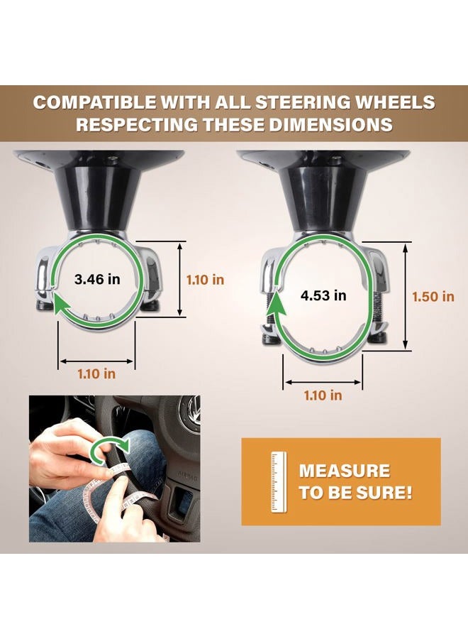 TopLife Steering Wheel Spinner Knob - Compatible With Any Steering Wheels - Smooth Brodie Suicide Knob for Autos, Tractors, Mowers, Boats - Manoeuver with Ease On Any Vehicle - Image 3