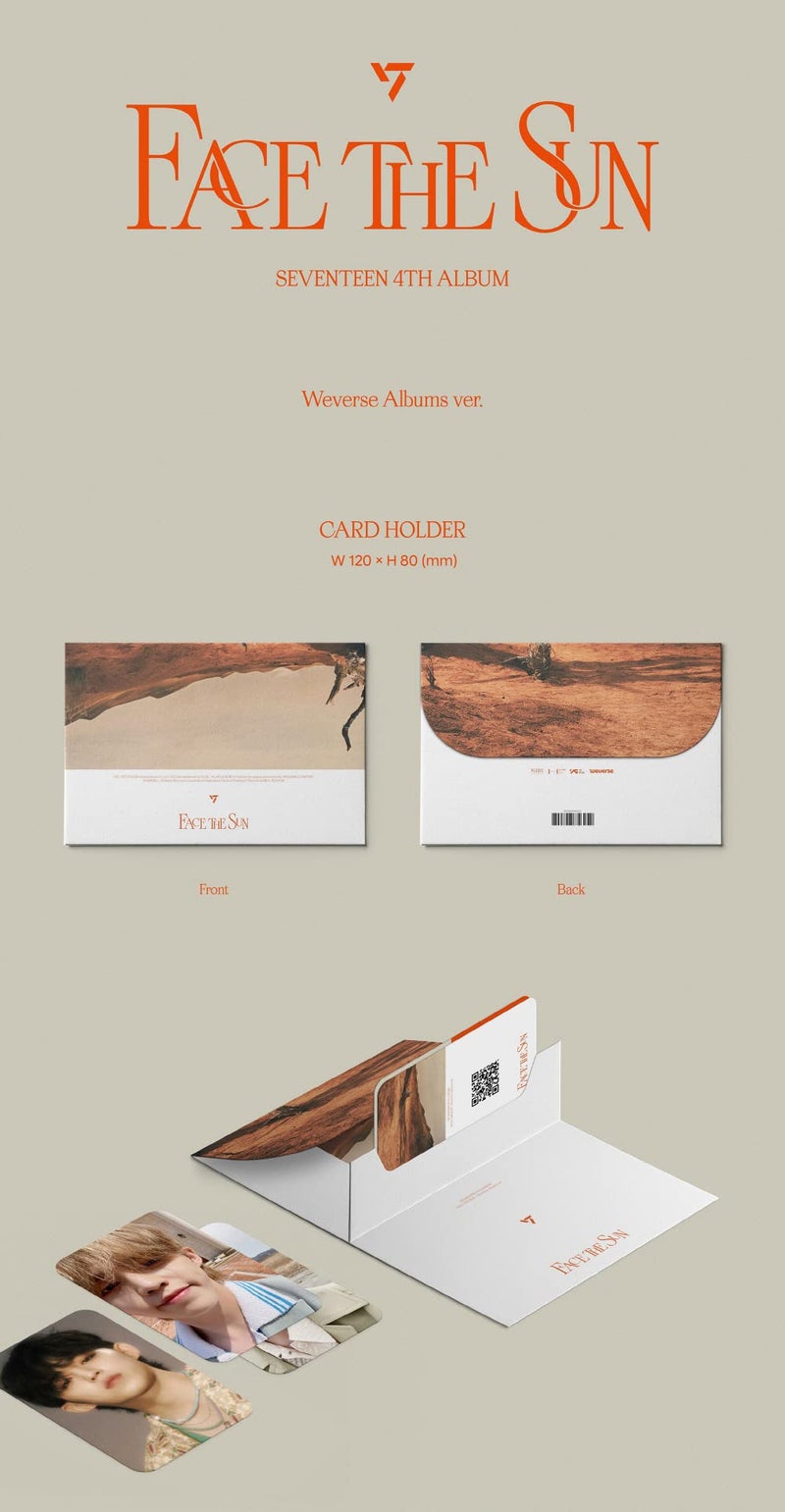 Dreamus SEVENTEEN - Face the Sun [Weverse Albums ver.] QR Card+Extra Photocards Set (Random ver.), 120 x 80 mm - Image 2