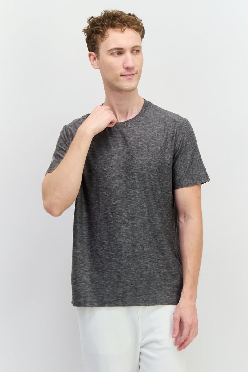 MOTION Men Sportswear Fit Short Sleeves Outdoor T-Shirt, Dark Grey - Image 1