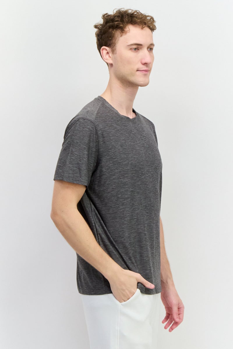 MOTION Men Sportswear Fit Short Sleeves Outdoor T-Shirt, Dark Grey - Image 4