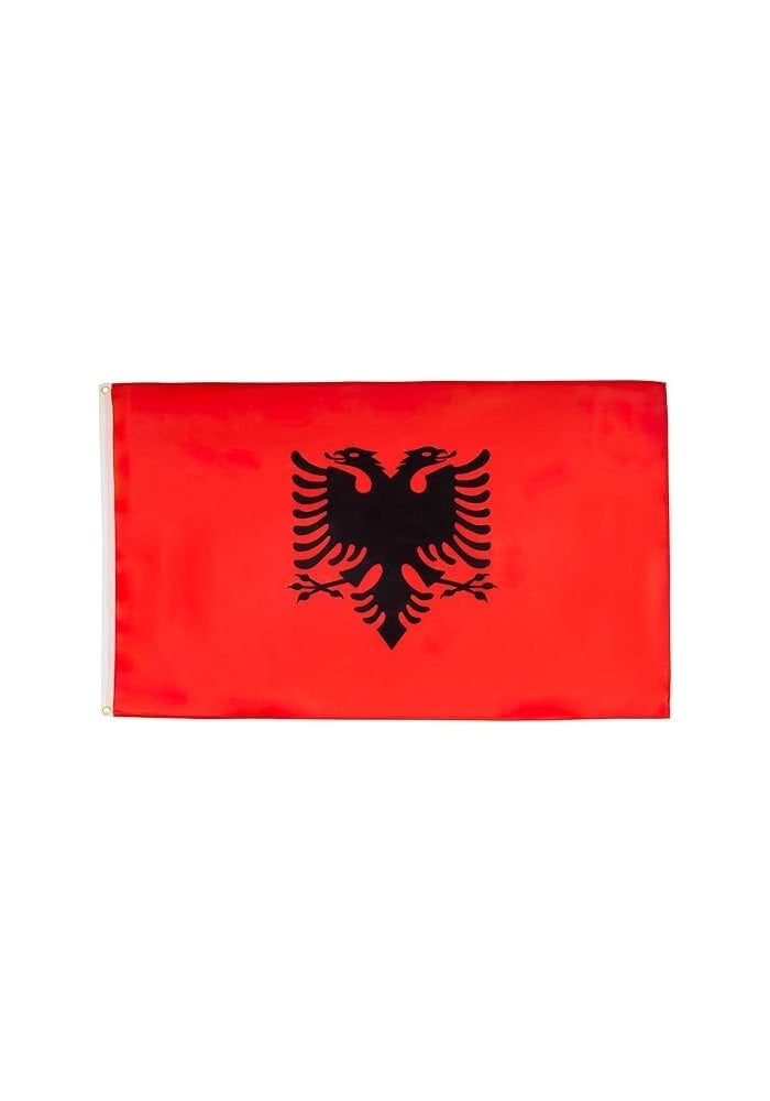 ARS Graphics ARS® Albania Premium National Flag - Durable, Weather Resistant, Double Stitched, Indoor/Outdoor (90x150CM) - Image 2