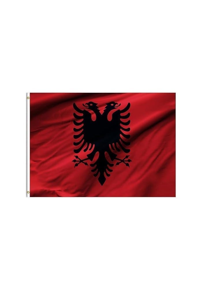 ARS Graphics ARS® Albania Premium National Flag - Durable, Weather Resistant, Double Stitched, Indoor/Outdoor (90x150CM) - Image 1