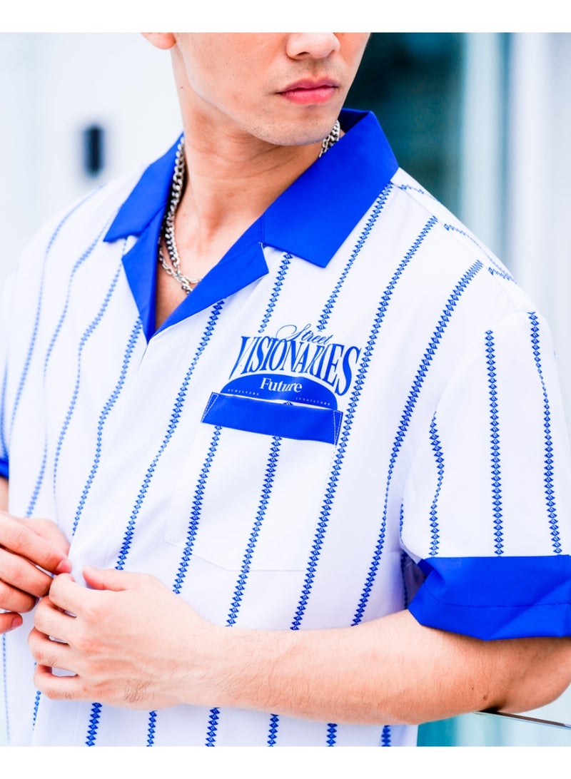 Street Visionaries Visionary Pin stripes logo button down shirt  - Image 2