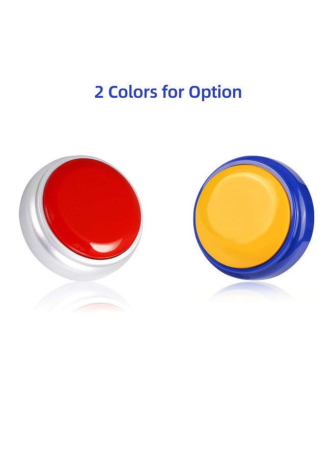30 Seconds Recordable Talking Button Voice Custom Playback Recording Sound Buttons for Dogs Kids Toy Gift Answer Buzzers Parent-Child Interactive Party Noise Makers