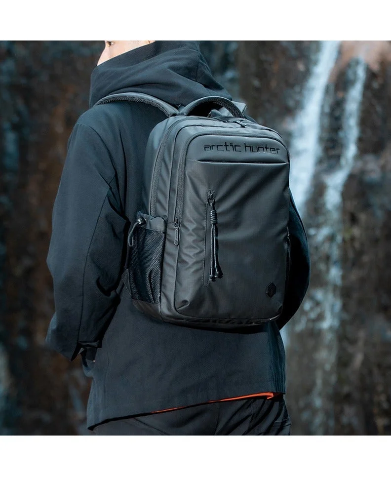 Arctic Hunter Black Travel Backpack for Men 21 L Durable Premium Water-resistant Shoulder Laptop Daypack for Office Business Travel College School, B00534, Black  | Best Price UAE