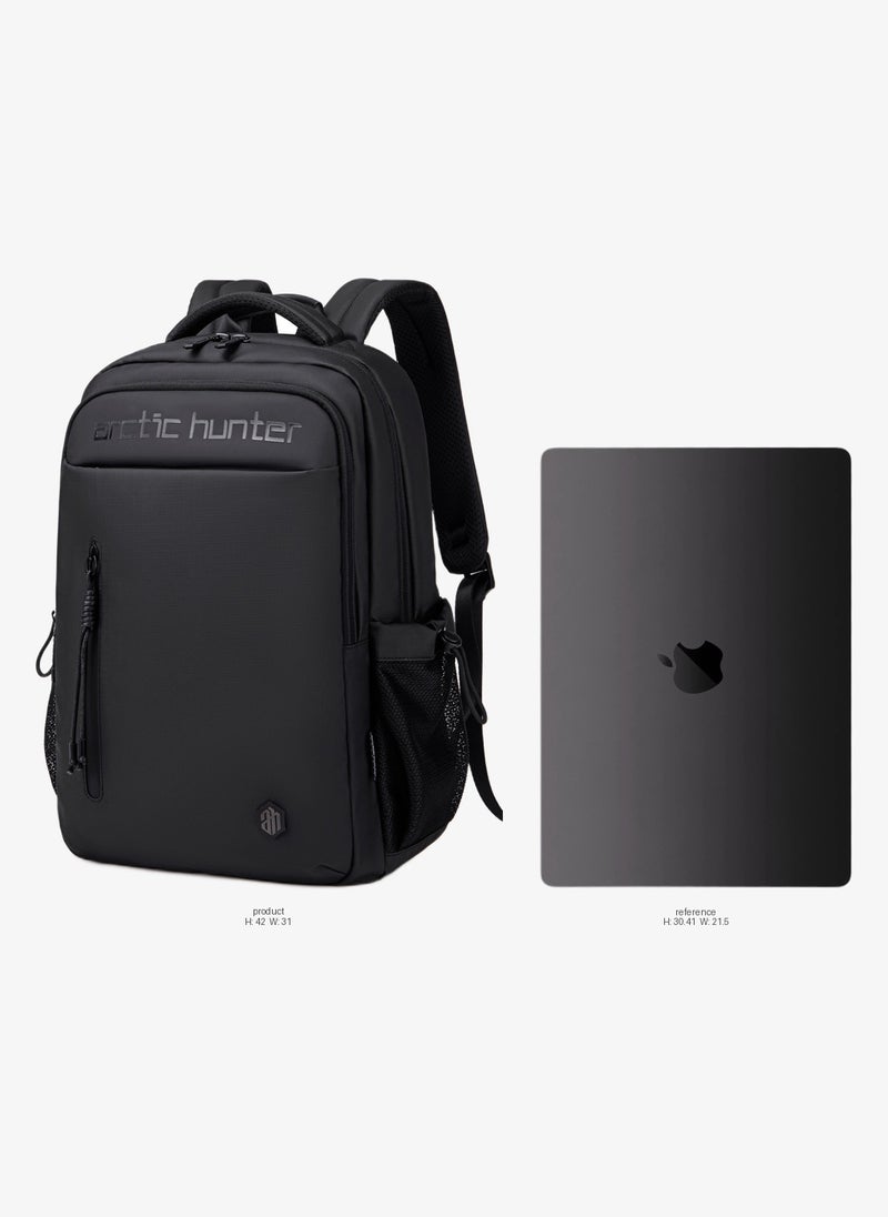 ARCTIC HUNTER Travel Backpack for Men 21 L Durable Premium Water-resistant Shoulder Laptop Daypack for Office Business Travel College School, B00534, Black - Image 2