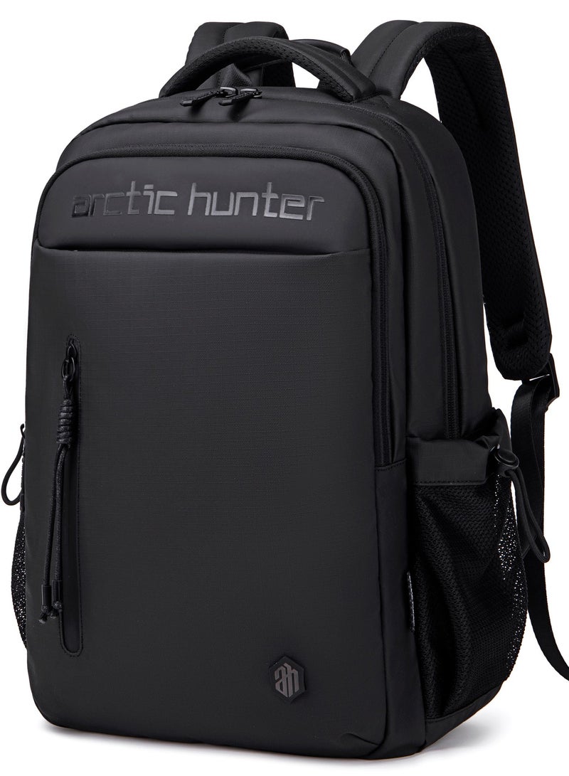 ARCTIC HUNTER Travel Backpack for Men 21 L Durable Premium Water-resistant Shoulder Laptop Daypack for Office Business Travel College School, B00534, Black - Image 1