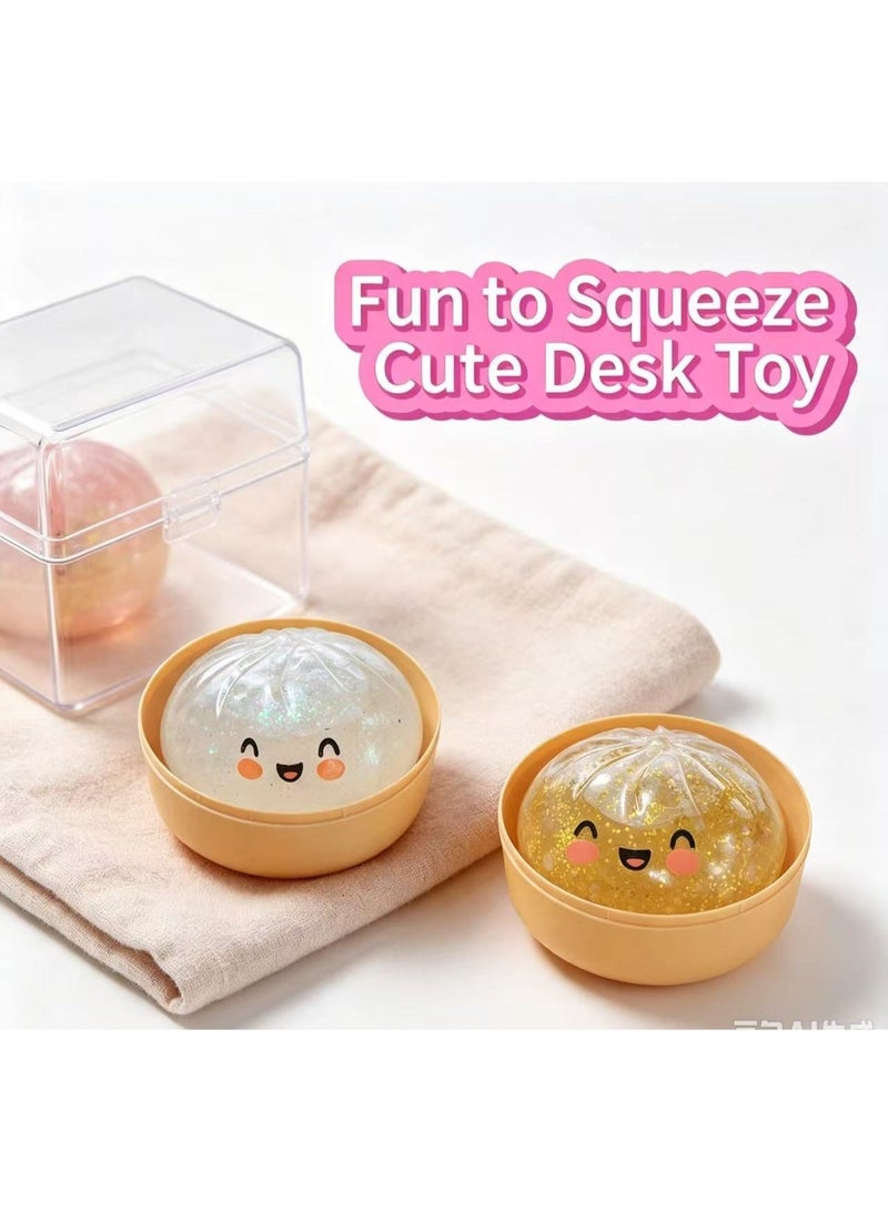 Surprise Blind Box – Mini Cute Glitter Round Bun Toy – Random Colour – 1 piece (1-piece pack) - Image 3