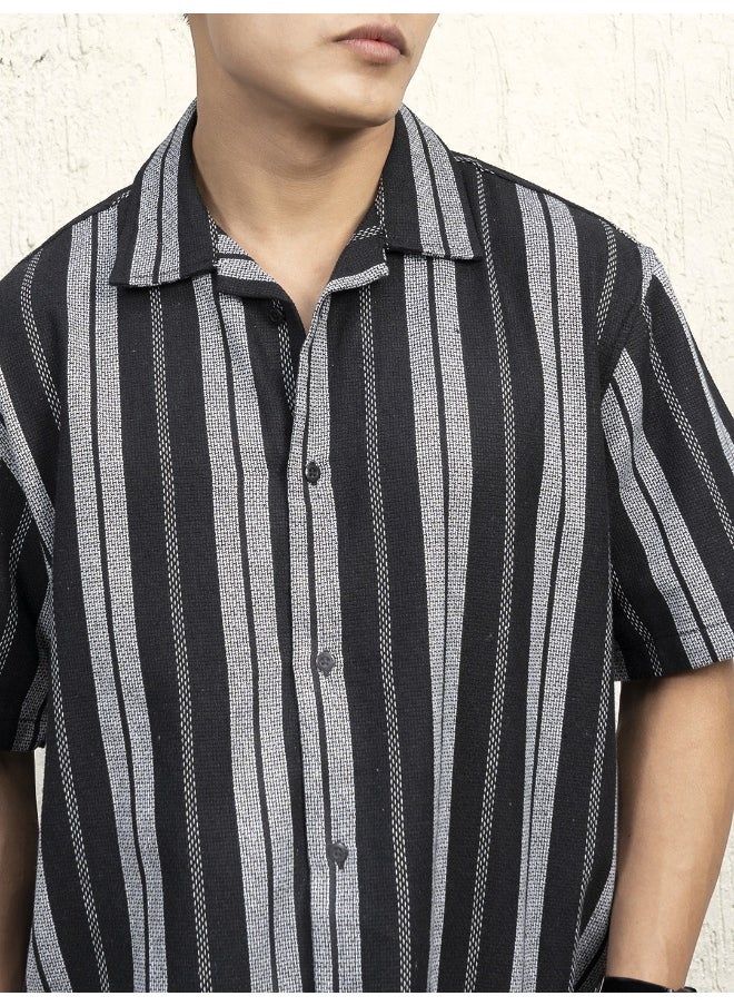 Hubberholme Men's Multicolor Oversized Shirt - Vibrant and Trendy Loose Fit  - Image 2