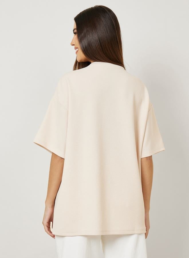 ستايلي تيشيرت واسع بكتف منخفض - Image 4