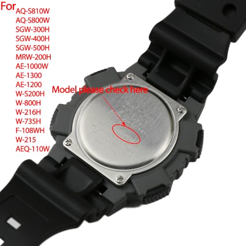 MCXGL Nylon watch strap Compatible with Casio AE1200WH AE-1000 SGW-300H SGW-400 AQ-S810W 18mm Men's Replacement Leather Watch band stainless steel ring (Army Buckle) - Image 5