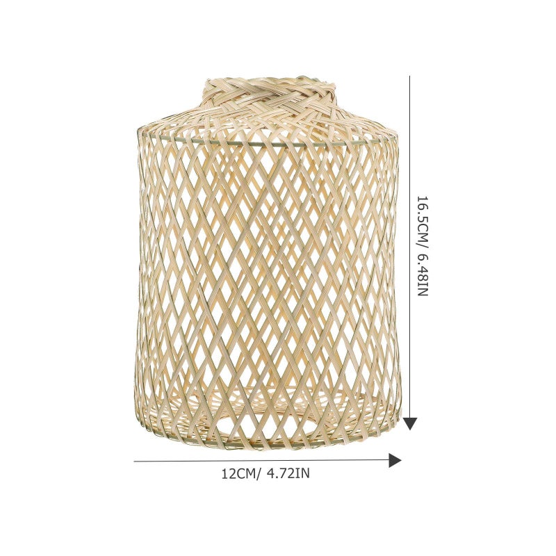Handmade Woven Rattan Pendant Lampshade Medium Size For Living Room Bedroom - Image 3