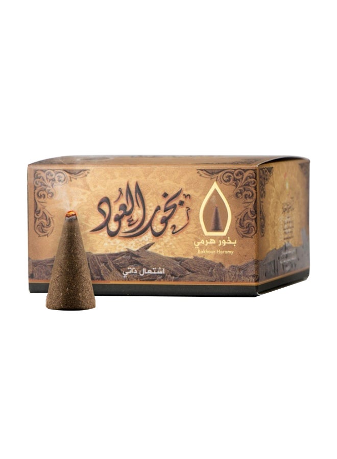 Sedr Al-Khaleej Perfumes Bakhour Al Oud Conical Incense Brown 50grams - Image 1