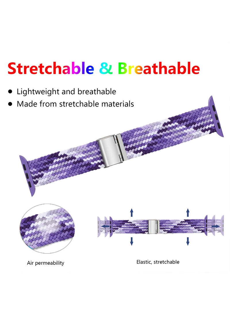 Generic - Bands Compatible With Apple Watch 38mm 40mm 41mm Series 9/8/7/SE/6/5/4/3/2/1 IWatch Ultra/Ultra 2/Braided Nylon Replacement Watch Band - Image 1