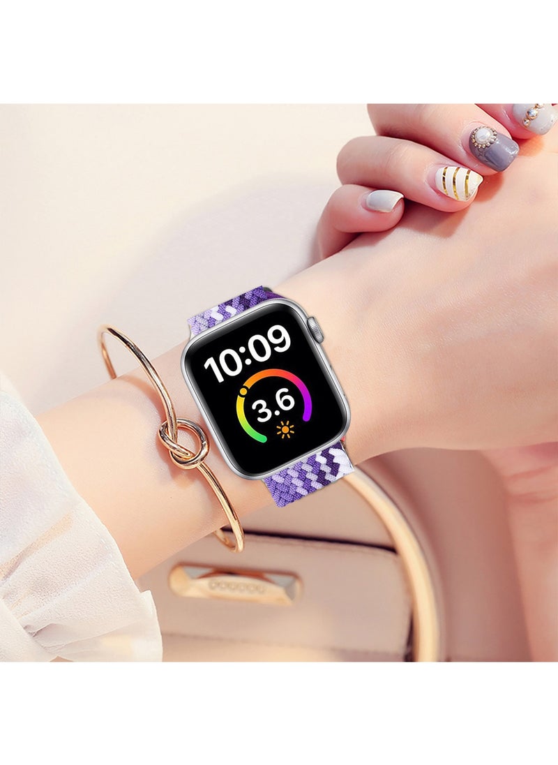 Generic - Bands Compatible With Apple Watch 38mm 40mm 41mm Series 9/8/7/SE/6/5/4/3/2/1 IWatch Ultra/Ultra 2/Braided Nylon Replacement Watch Band - Image 1