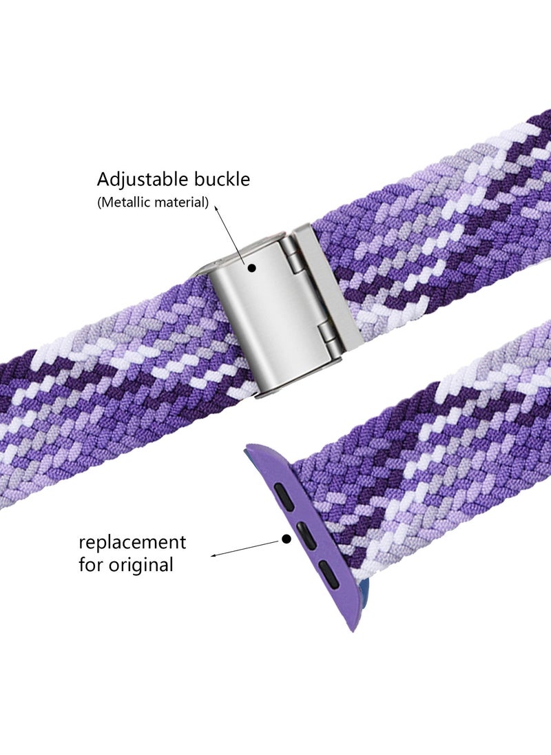 Generic - Bands Compatible With Apple Watch 38mm 40mm 41mm Series 9/8/7/SE/6/5/4/3/2/1 IWatch Ultra/Ultra 2/Braided Nylon Replacement Watch Band - Image 1