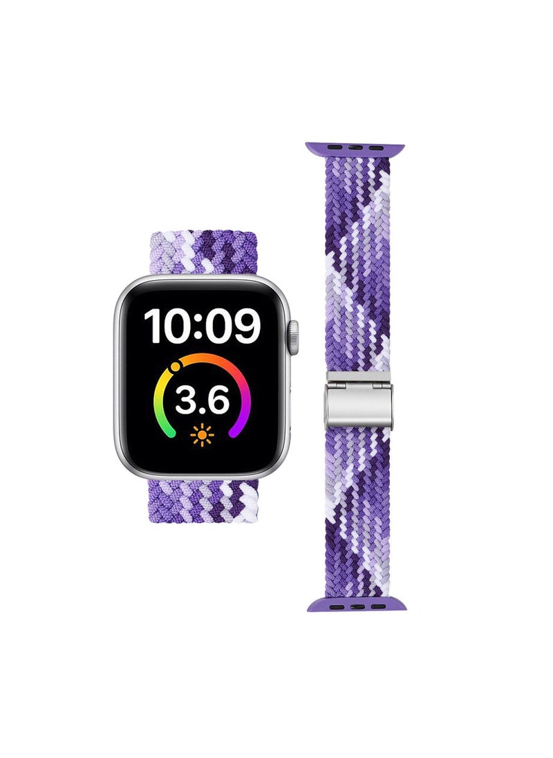 Generic - Bands Compatible With Apple Watch 38mm 40mm 41mm Series 9/8/7/SE/6/5/4/3/2/1 IWatch Ultra/Ultra 2/Braided Nylon Replacement Watch Band - Image 1