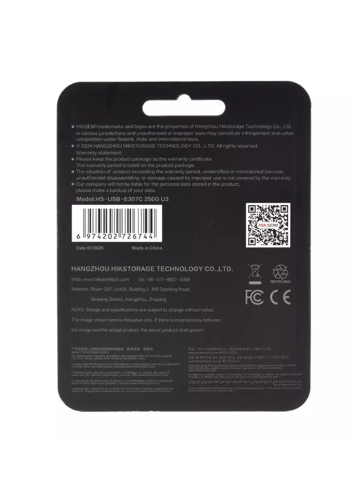 HIKSEMI 256GB DUAL SLIM Mini Size TypeC USB 32 Gray - Image 3