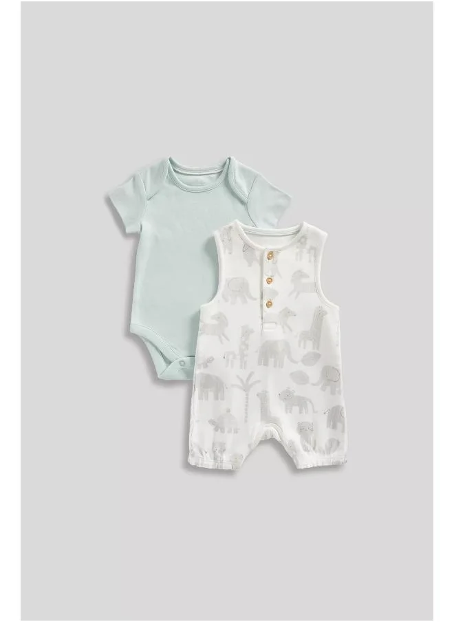 mothercare My First Bibshorts and Bodysuit Set