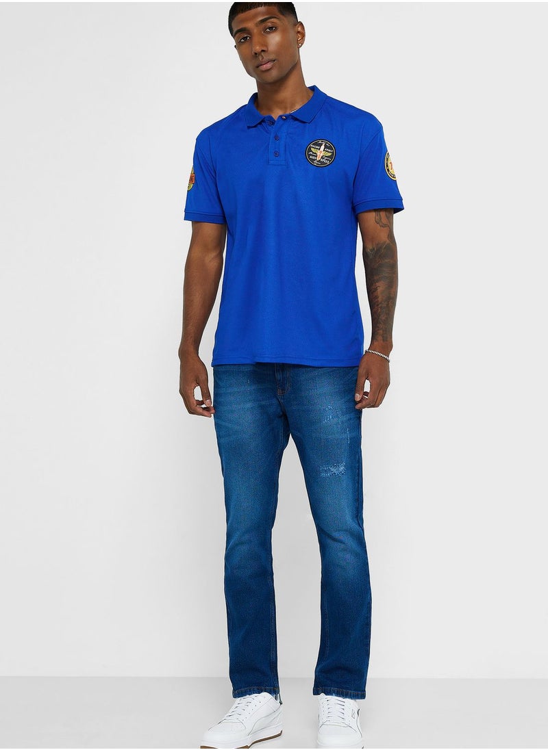 Seventy Five - Slim Fit Washed Jeans - Image 1