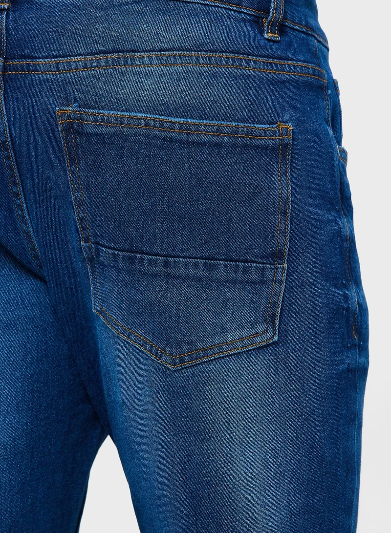 Seventy Five Slim Fit Washed Jeans