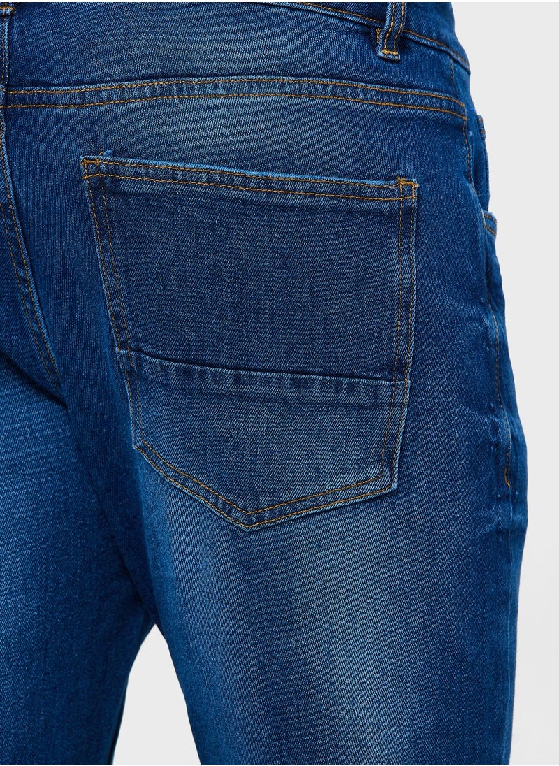 Seventy Five - Slim Fit Washed Jeans - Image 1