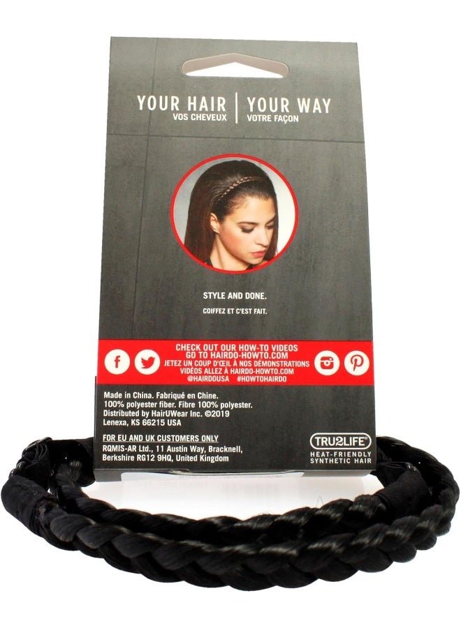 hairdo رباط ضفيرة فرنسية باللون R1 الأسود - Image 2