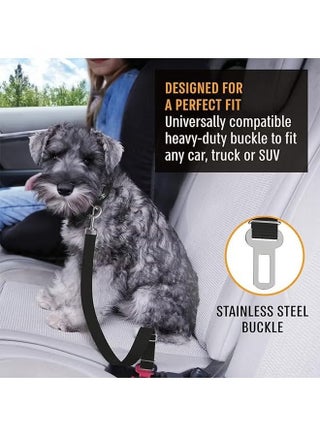 2 Pcs Premium Car Seat Belt for Dogs Cats Pets Active Pets Dog Car Harness Pack Dog Seatbelts Adjustable Safety Heavy Duty Elastic Lead Harness for Cars Trucks Travel Tether Belt for Small & Large Dogs - view 4