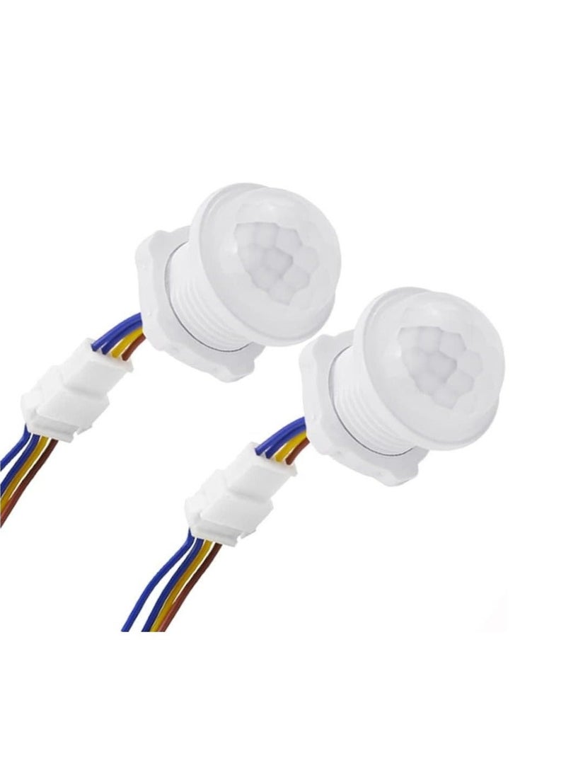 Captaintech 2 Packs Human Body Activated LED Sensors Home Smart Infrared Induction Detector Mini Wall Light Switch - Image 1