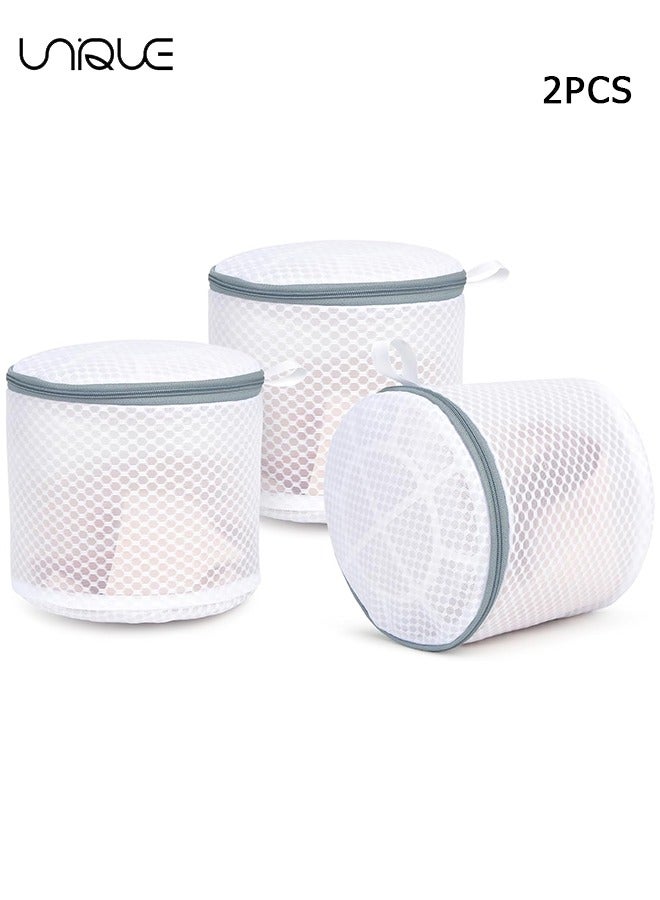 يونيك كيس غسيل - 2 قطعة من أكياس الغسيل الشبكية المتينة على شكل قرص العسل - للغسالة، حقيبة غسيل الملابس الداخلية 6 × 7 بوصة، حقيبة غسيل شبكية، حقيبة تنظيم وتخزين للسفر، حقيبة غسيل للسفر (أبيض/15*17 سم) - Image 1