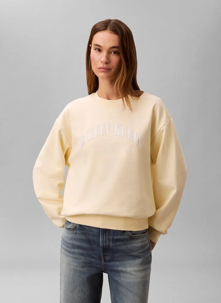 Calvin Klein Jeans  Logo Graphic Crew Neck Sweatshirt for Women | Best Price UAE