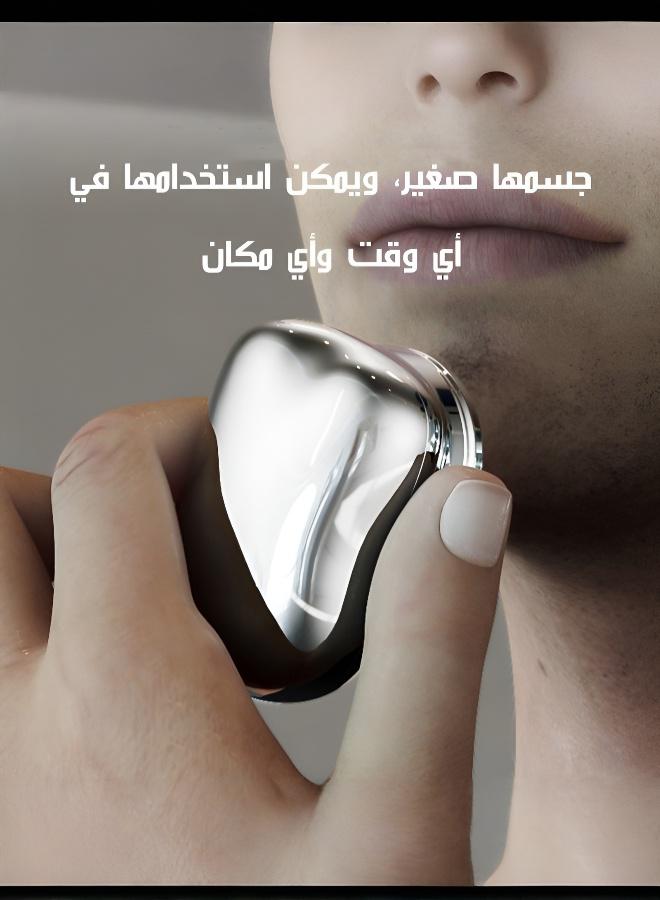 ماكينة حلاقة صغيرة، ماكينة حلاقة برأس دوار، ماكينة حلاقة بشحن USB، ماكينة حلاقة مقاومة للماء، ماكينة حلاقة صغيرة محمولة للرجال، ماكينة حلاقة محمولة مقاومة للماء، ماكينة حلاقة مناسبة لرجال الأعمال/الرجال/الشباب الذين يسافرون كثيرًا - Image 2