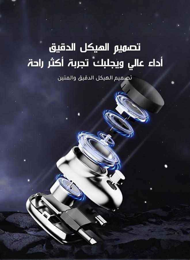 ماكينة حلاقة صغيرة، ماكينة حلاقة برأس دوار، ماكينة حلاقة بشحن USB، ماكينة حلاقة مقاومة للماء، ماكينة حلاقة صغيرة محمولة للرجال، ماكينة حلاقة محمولة مقاومة للماء، ماكينة حلاقة مناسبة لرجال الأعمال/الرجال/الشباب الذين يسافرون كثيرًا - Image 4