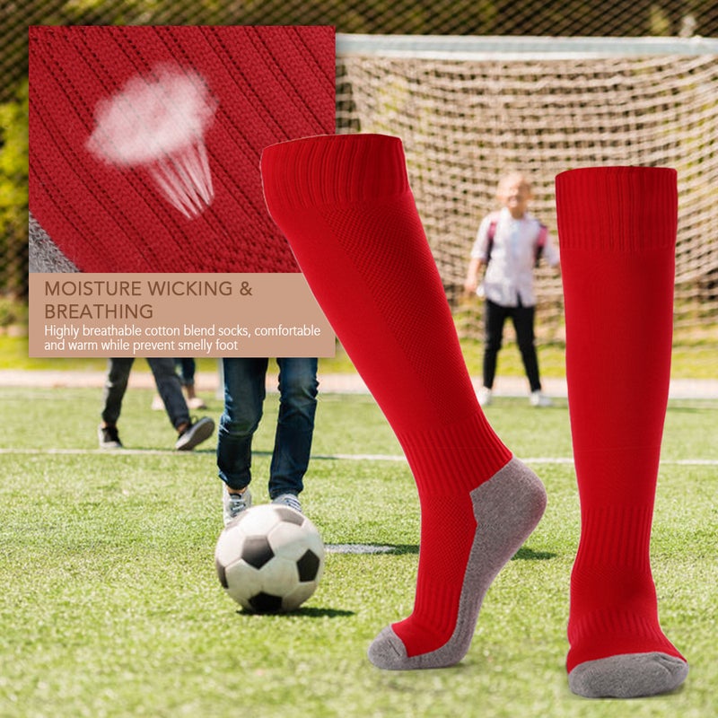 Kid's Breathable Football Socks High Tube Socks Over Knee Sports Socks for  8-14 Boys Girls - Image 5