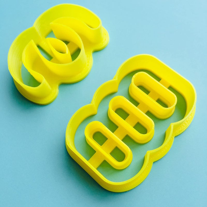 CHENRUI CHENRUI Set of 2 Hoop Polymer Clay Cutter  Curved Line Earring Clay Cutter - Image 4