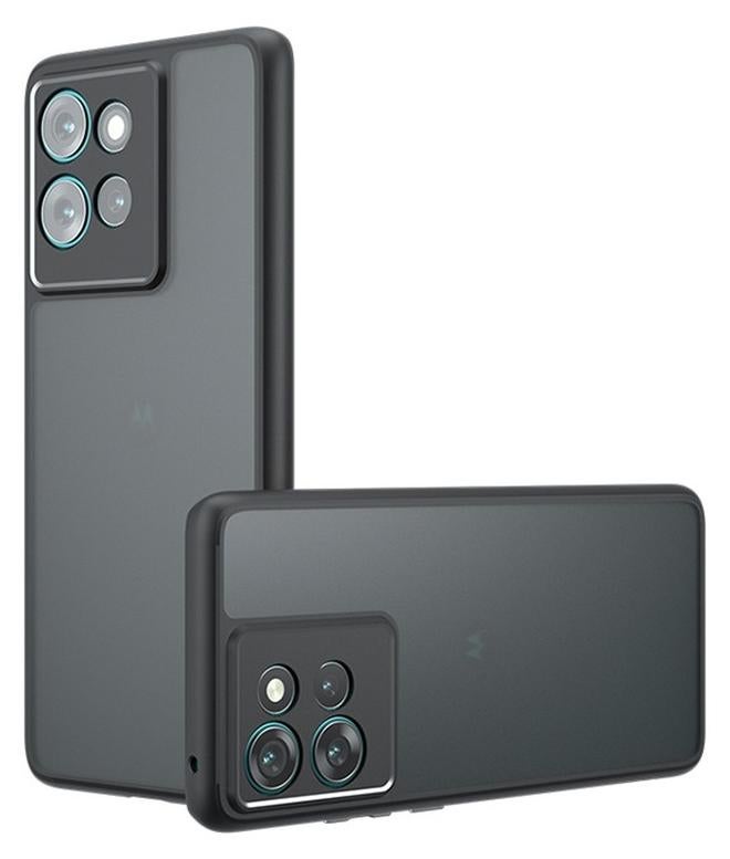 موتورولا حافة 50 5G حالة الهاتف المحمول ، ماتي شفافة حماية الخلفية رقيقة جدا حالة الهاتف المحمول ، ومكافحة بصمات الأصابع ، ومكافحة إسقاط حماية موتورولا حافة 50 5G حالة الهاتف المحمول ( أسود ) - Image 1