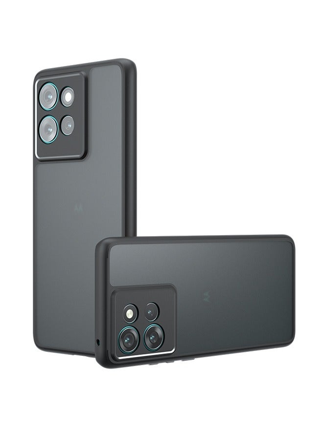 موتورولا حافة 50 5G حالة الهاتف المحمول ، ماتي شفافة حماية الخلفية رقيقة جدا حالة الهاتف المحمول ، ومكافحة بصمات الأصابع ، ومكافحة إسقاط حماية موتورولا حافة 50 5G حالة الهاتف المحمول ( أسود ) - Image 1