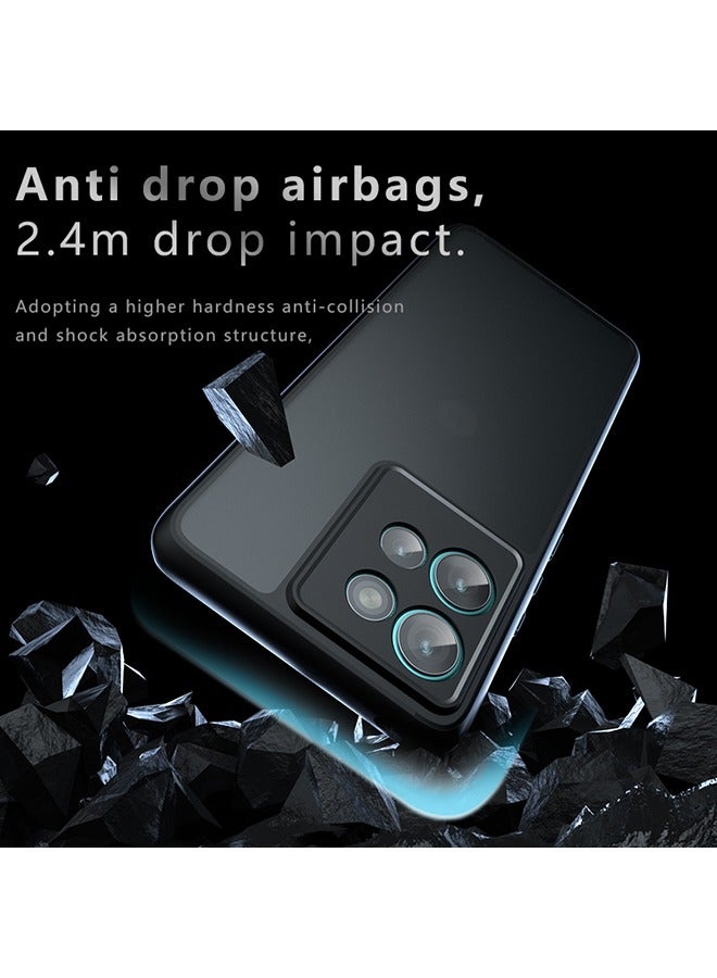 موتورولا حافة 50 5G حالة الهاتف المحمول ، ماتي شفافة حماية الخلفية رقيقة جدا حالة الهاتف المحمول ، ومكافحة بصمات الأصابع ، ومكافحة إسقاط حماية موتورولا حافة 50 5G حالة الهاتف المحمول ( أسود ) - Image 2