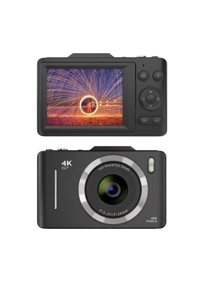 Generic HD Digital Camera Ccd Student Camera 4K Retro Camera Photo Taking High Color Value Zoom Motion Camera-Body Color:128g Memory Card  - Image 1