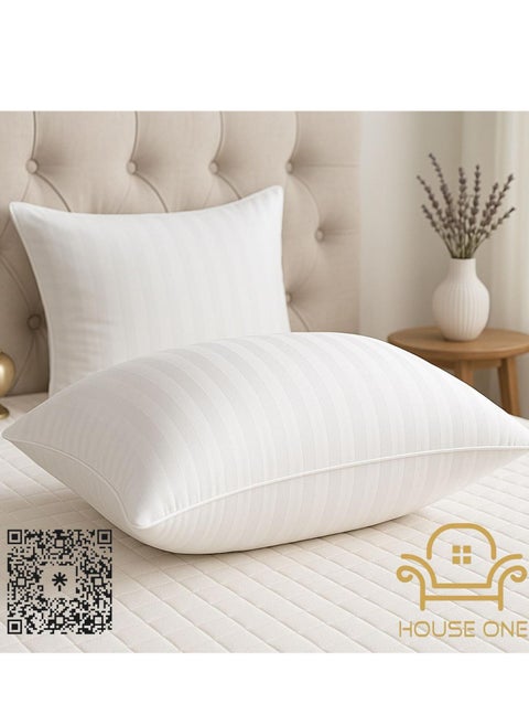 Strip Hotel Pillow Microfiber - White - 90x50 cm
