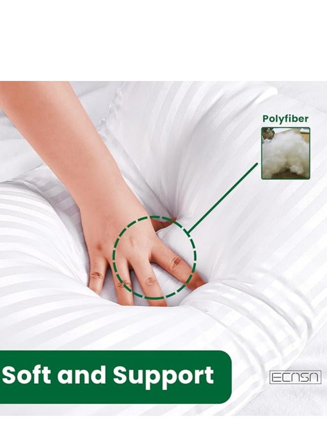 House One Strip Hotel Pillow Microfiber - White - 90x50 cm - Image 5